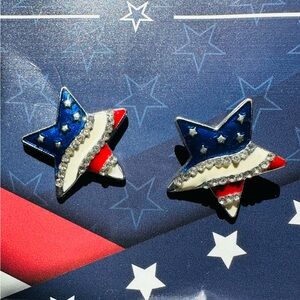 📦 REDUCED! Star-Shaped Patriotic Earrings
